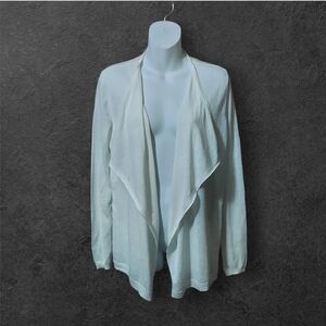 NWT Liz Claiborne White Lightweight Knit Cardigan Sweater~sz S